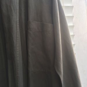 Eileen Fisher Duster Olive Green Midi